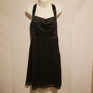 Romy Black Cross Cocktail Dress‎